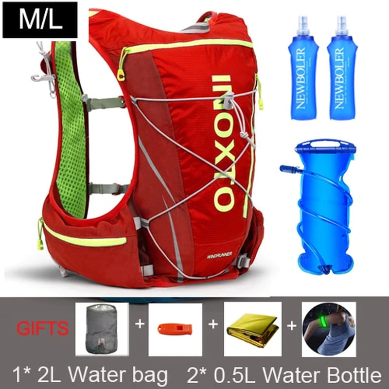 8L Hydration Backpack Men Women Outdoor Sport Bags Trail Marathon Option Water Bag Flask