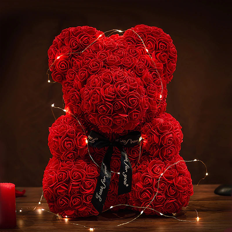 Love Rose Bear with Box Light Trending.
