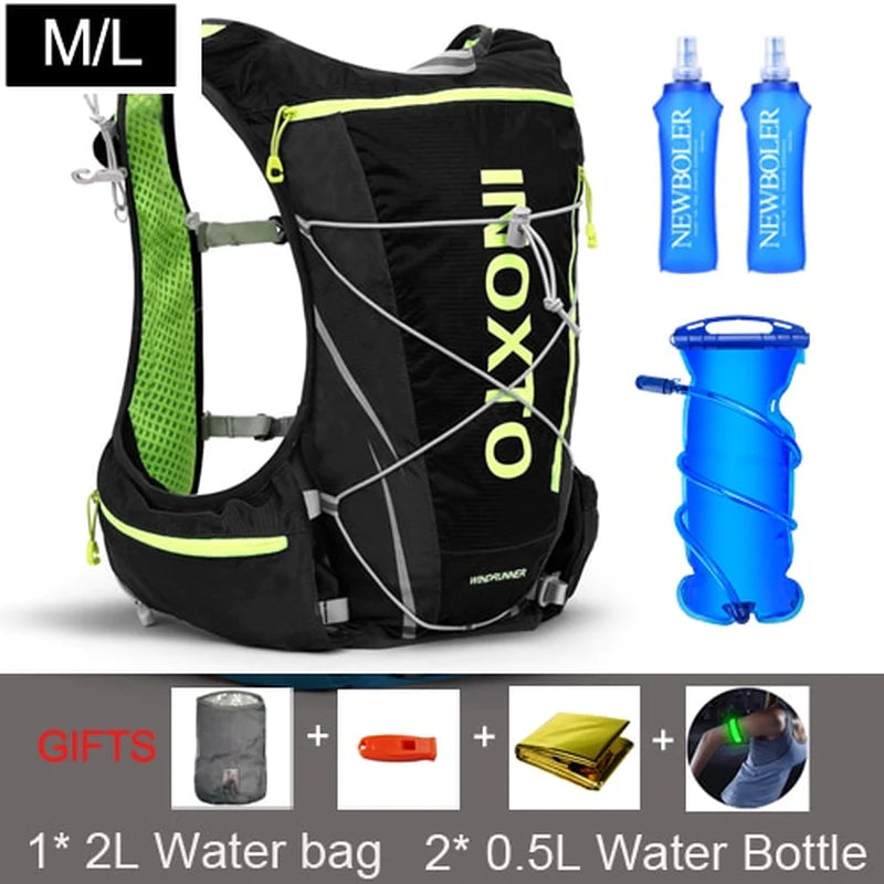8L Hydration Backpack Men Women Outdoor Sport Bags Trail Marathon Option Water Bag Flask