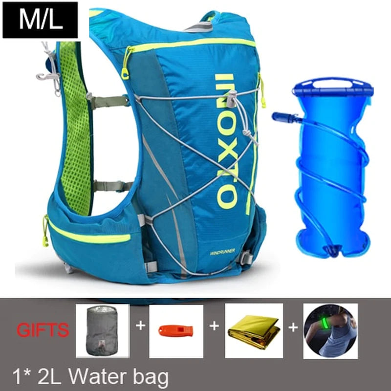 8L Hydration Backpack Men Women Outdoor Sport Bags Trail Marathon Option Water Bag Flask