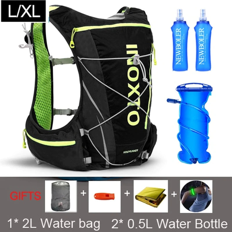 8L Hydration Backpack Men Women Outdoor Sport Bags Trail Marathon Option Water Bag Flask