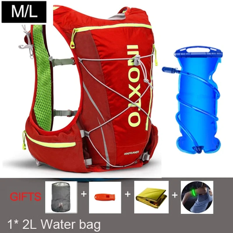 8L Hydration Backpack Men Women Outdoor Sport Bags Trail Marathon Option Water Bag Flask