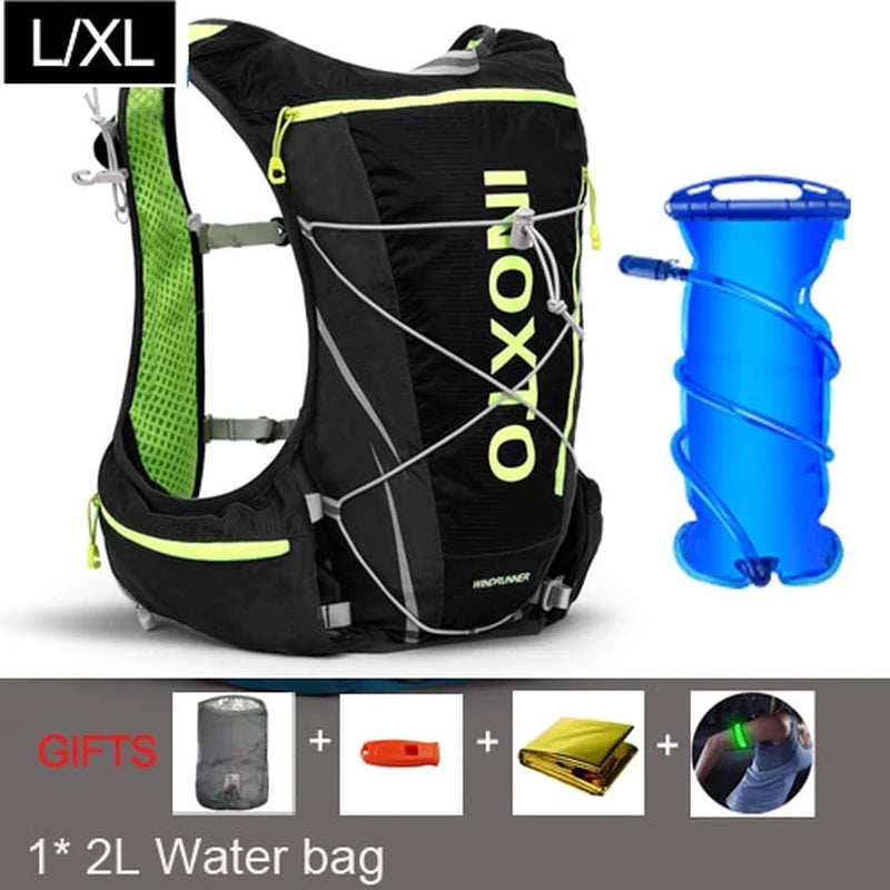 8L Hydration Backpack Men Women Outdoor Sport Bags Trail Marathon Option Water Bag Flask