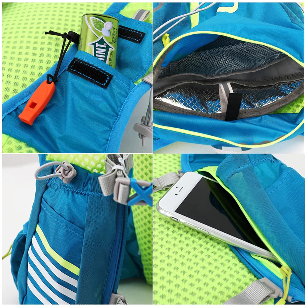 8L Hydration Backpack Men Women Outdoor Sport Bags Trail Marathon Option Water Bag Flask