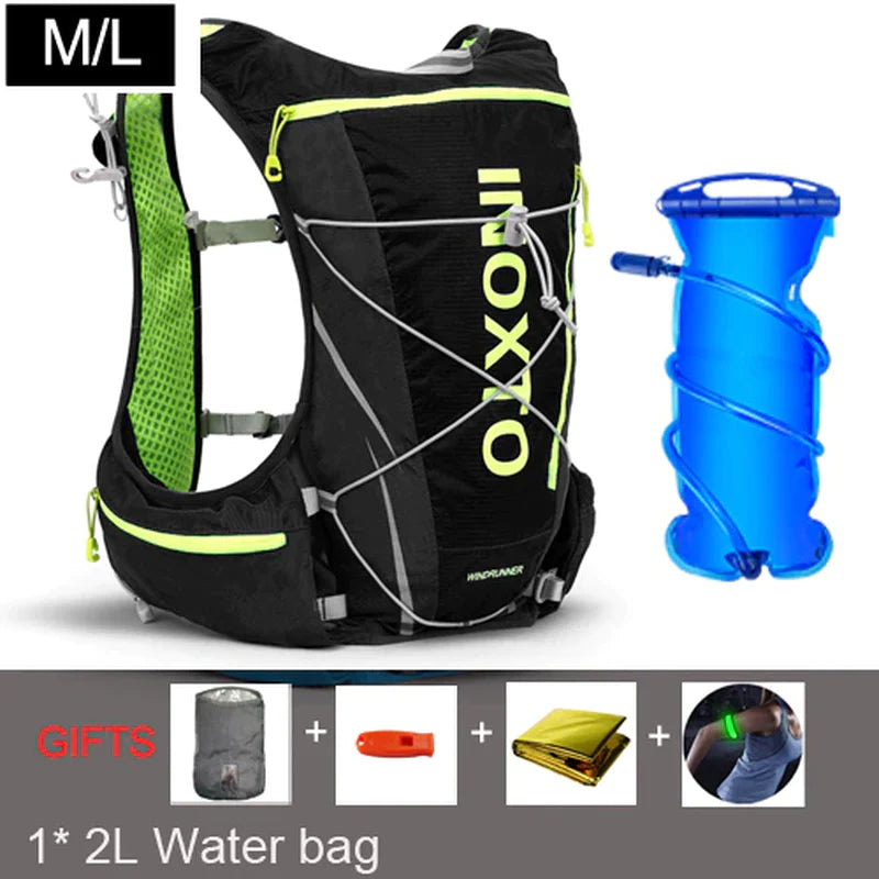 8L Hydration Backpack Men Women Outdoor Sport Bags Trail Marathon Option Water Bag Flask