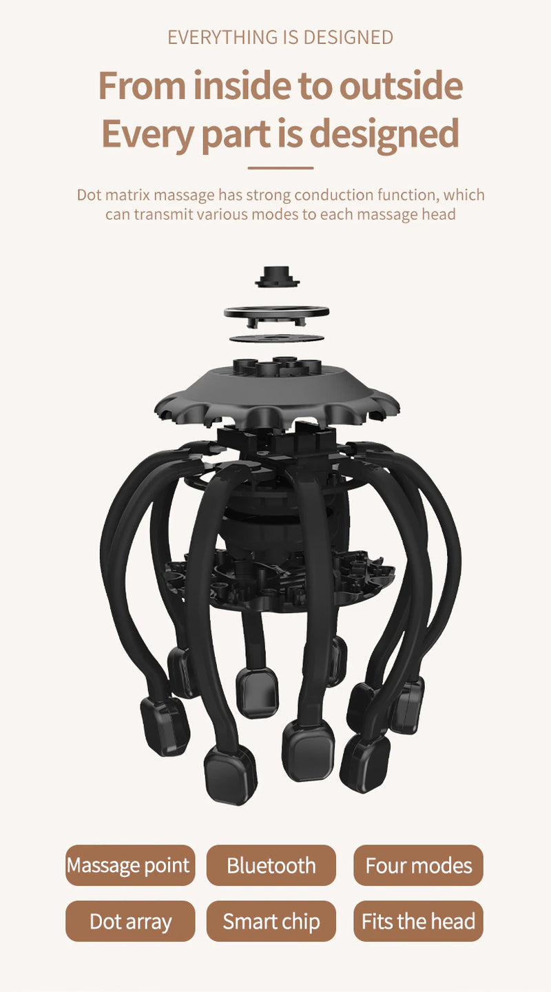 Ultra octopus head massager
