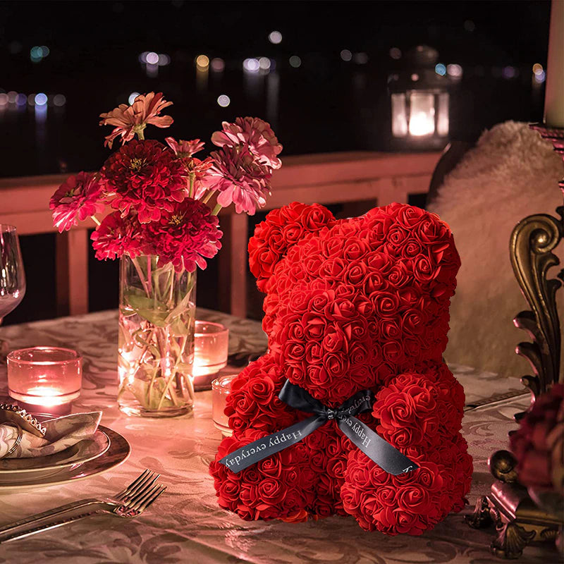 Love Rose Bear with Box Light Trending.