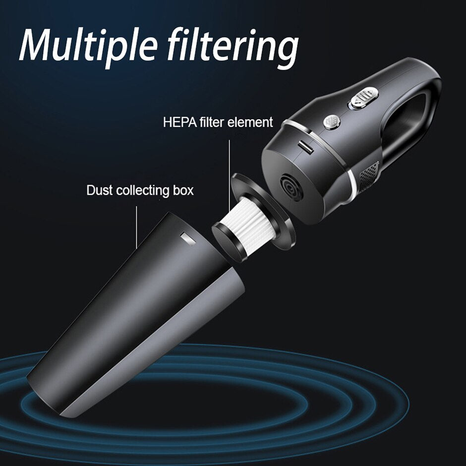 On the go wireless power vacuum.  