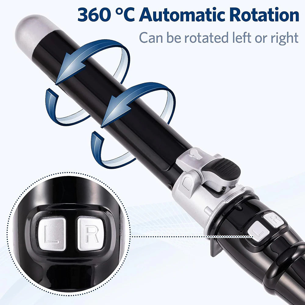 "Get Gorgeous Curls Effortlessly with our Ceramic Barrel Automatic Hair Curler - Choose from 25/28/32mm Sizes for Perfect Waves and Stylish Hair"