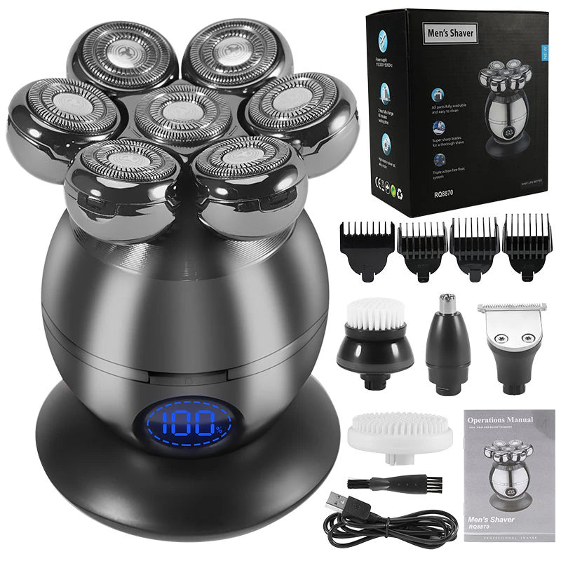Man Scape Groomer Rechargeable Bald Head Shaving Machine LCD Display