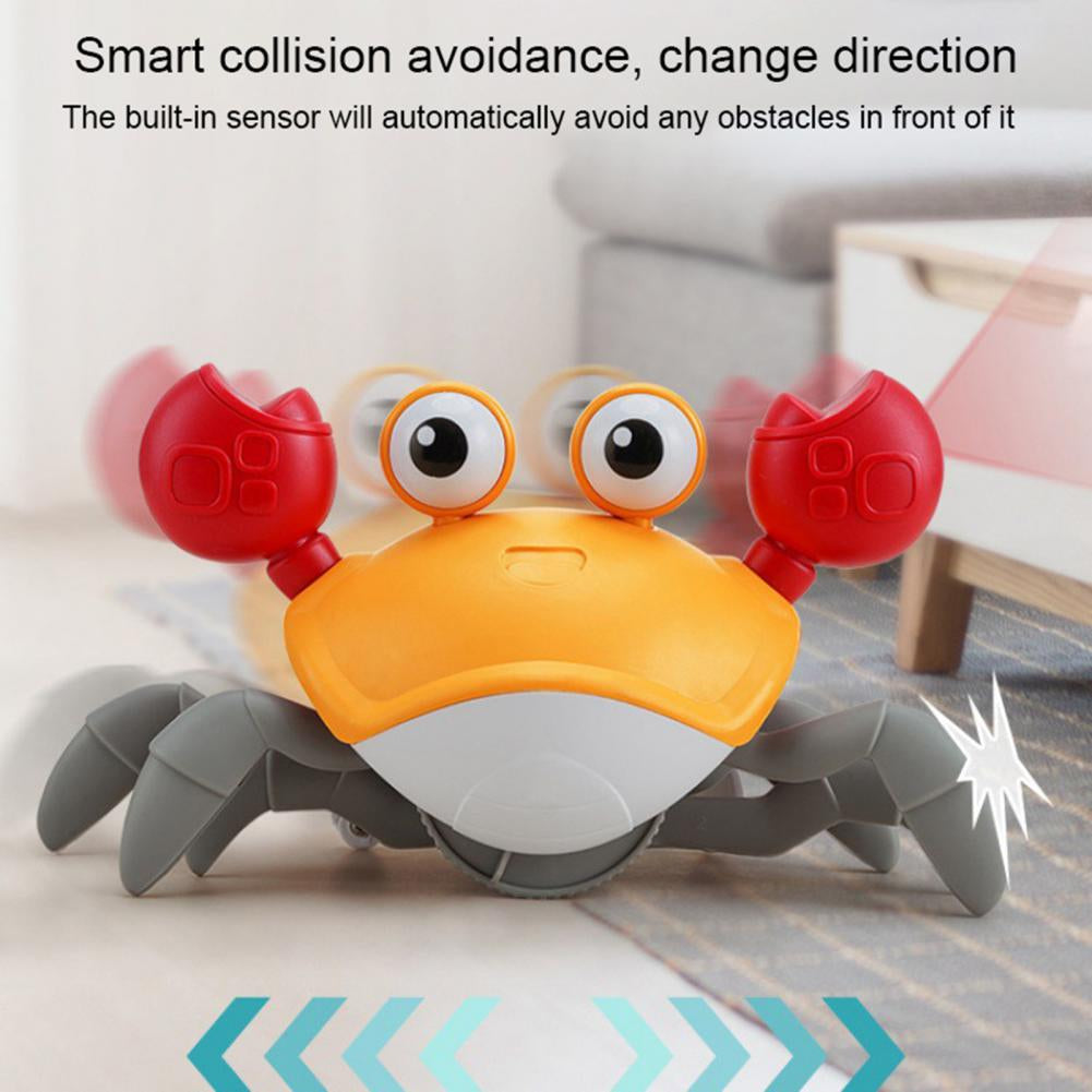 Dog/ Cat  Entertainment Toy  Crawling Crab Toy Fun Music Lights Sensor Escape Educational Multifunctional 